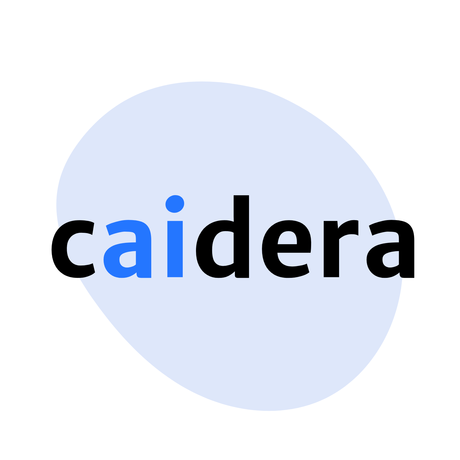 Caidera Logo mit blau-schwarzer Schrift